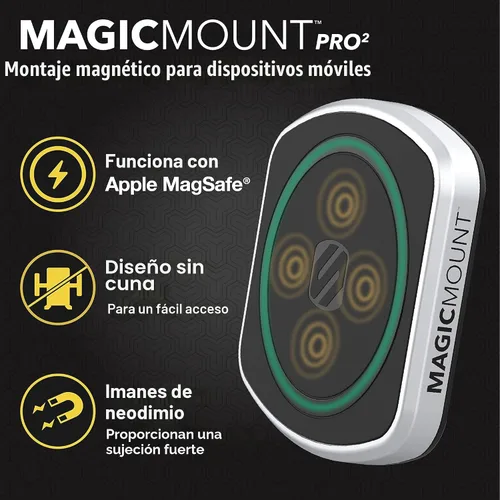Miniatura 2 de Scosche MP2FM-XCES0 MagicMount Pro2 - Kit de soporte magnético universal de teléfono celular para automóvil de superficie empotrada Compatible