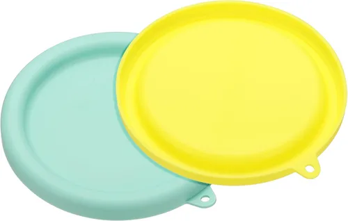 Miniatura 10 de uxcell 2 tapas de silicona para tazones de vidrio, máquina de helados, refrigerador, lavavajillas y microondas, color azul claro
