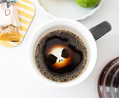 Miniatura 5 de Disney - Taza de cerámica de 18 onzas con diseño de Jack Skellington 3D en el interior, taza de café grande para expreso, cafeína, artículos