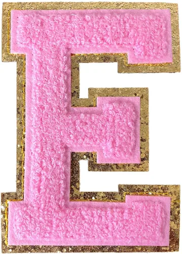 Miniatura 154 de GYGYL - 3 parches de letras deportivas de felpilla con purpurina, parches para planchar de tamaño grande para decoración de disfraces