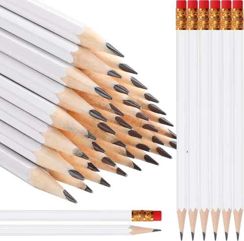 Miniatura 2 de TecUnite 120 piezas de lápices #2 HB con goma, lápices de madera hexagonales sin afilar número 2 para adultos, regalos para escuela, examen, arte