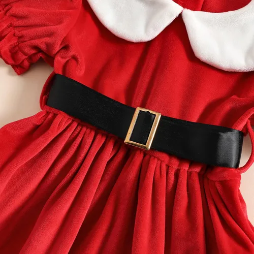 Miniatura 3 de Conjunto de sombrero de princesa de forro polar de manga corta para niñas pequeñas vestidos de bebé niña de 3 meses