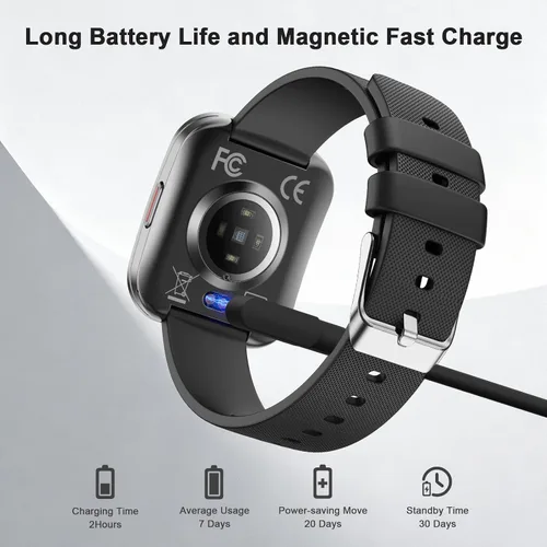 Miniatura 8 de MFVLP Reloj inteligente para mujeres y hombres, responder/hacer llamadas, pantalla HD AMOLED de 1.85 pulgadas, rastreador de actividad física