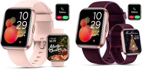 Reloj inteligente para mujer para responder/hacer llamadas, 1.8 pulgadas, reloj con Alexa integrado, monitor de frecuencia cardíaca del sueño,