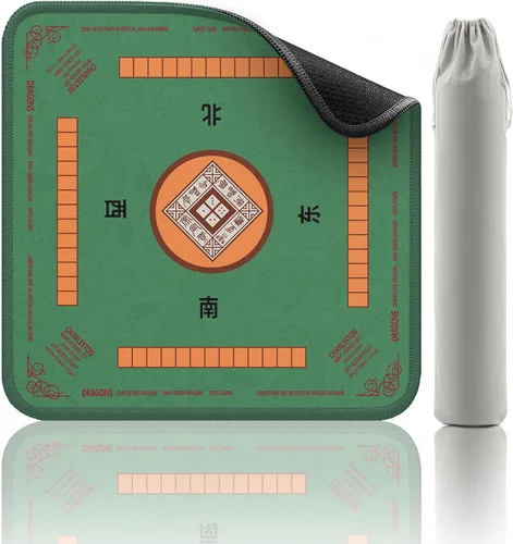 Miniatura 15 de 2F22E Alfombrilla de Mahjong, alfombrilla antideslizante de reducción de ruido para mesa, alfombrilla de Mahjong de 32.4 * 32.4 pulgadas para póker