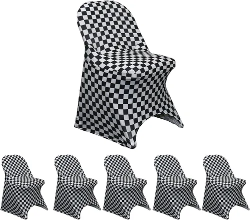Miniatura 77 de YOUR CHAIR COVERS - Funda para silla plegable de elastano azul claro - Funda de cojín tapizada plegable elástica ajustable extraíble lavable