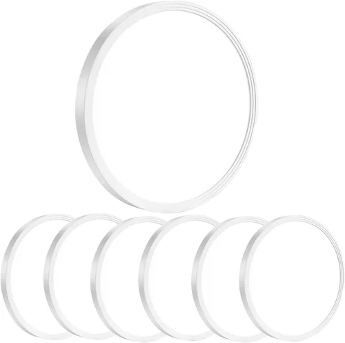 Miniatura 10 de Paquete de 6 lámparas de techo LED de montaje empotrado de 12 pulgadas 3200LM, lámpara de techo delgada de 28W redonda de montaje en superficie