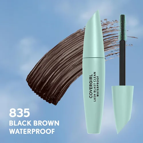Miniatura 3 de CoverGirl Lash Blast Clean Volume - Máscara impermeable, fórmula vegana, voluminizadora, a prueba de manchas, marrón negro, 1 unidad