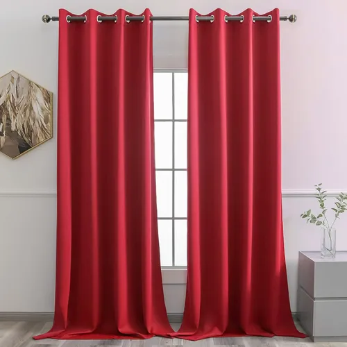 Miniatura 66 de YGO - Cortinas verdes de 183 cm de ancho por 213 cm de largo para dormitorio - Cortinas opacas con ojales en la parte superior, extra anchas