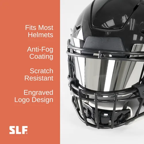 Miniatura 6 de SLEEFS Visera de fútbol transparente para casco - Visera de fútbol profesional - Protector facial y ocular - Compatible con cascos juveniles