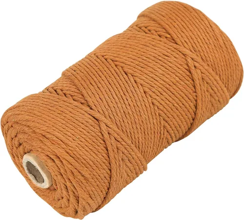 Miniatura 73 de Cordón de algodón para macramé, hilo torcido de 4 capas, cuerda de algodón natural, suministros perfectos de macramé, para hacer soportes colgantes