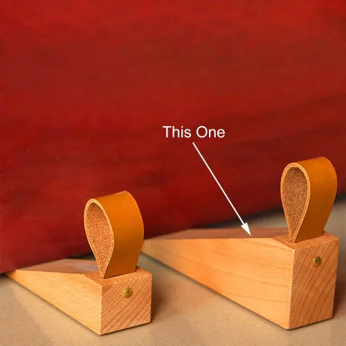 Miniatura 6 de Tope de puerta de madera, cuñas antideslizantes de madera maciza, cuña resistente y duradera, tope de puerta para costura inferior de puerta