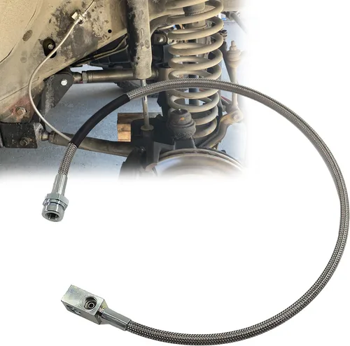 Miniatura 6 de 89715 Líneas de freno delanteras y traseras de acero inoxidable extendidas para Jeep Wrangler TJ YJ 87-06 / Jeep Cherokee XJ 84-01 Elevación de 4-6
