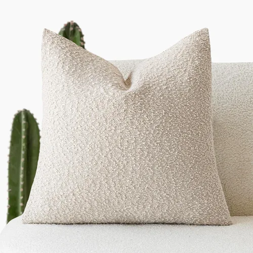 Miniatura 81 de Foindtower Fundas de almohada decorativas con textura de boucle, fundas de almohada sólidas, neutrales, suaves y acogedoras para silla, sofá