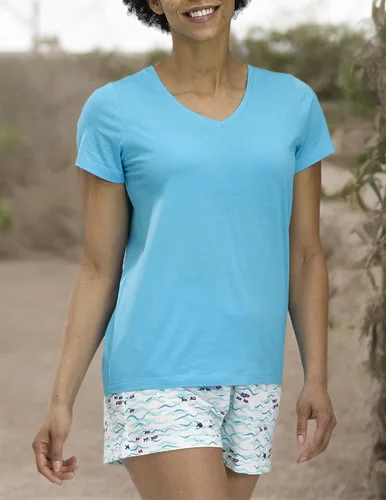 Miniatura 3 de Hue Pantalón de pijama capri de punto estampado para mujer
