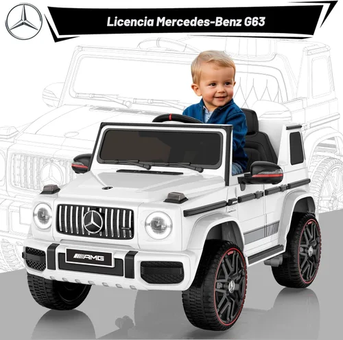 Miniatura 2 de ANPABO Coche con licencia Mercedes-Benz G63 para niños, coche de 12 V para montar con control remoto para padres, faros LED, reproductor de música