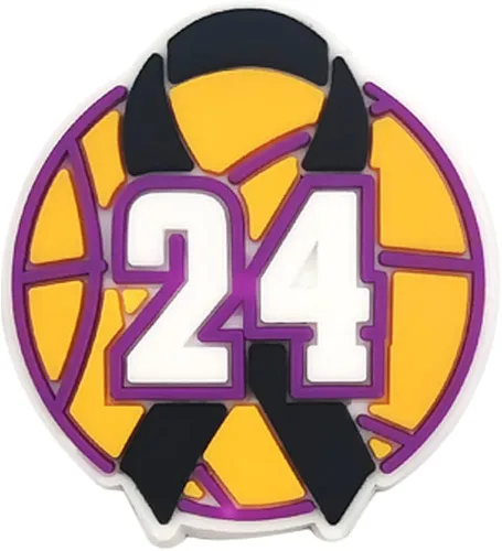 Miniatura 5 de SocaCharms Dijes de cocodrilo de baloncesto, 16 unidades, jugador de 24 zapatos para decoración de zuecos de PVC, lindos accesorios, zapatos