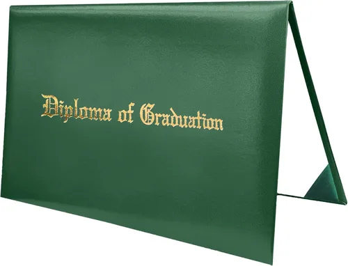 Miniatura 7 de MyGradDay Cubierta de diploma impresa 8.5x11 titular del diploma de graduación cubierta de cuero liso tamaño carta negro