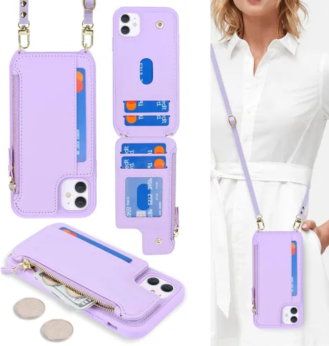 Miniatura 41 de Cavor para iPhone 11 Funda con tarjetero, para iPhone 11 Funda tipo cartera para mujeres y hombres, Funda para teléfono tipo cartera con soporte