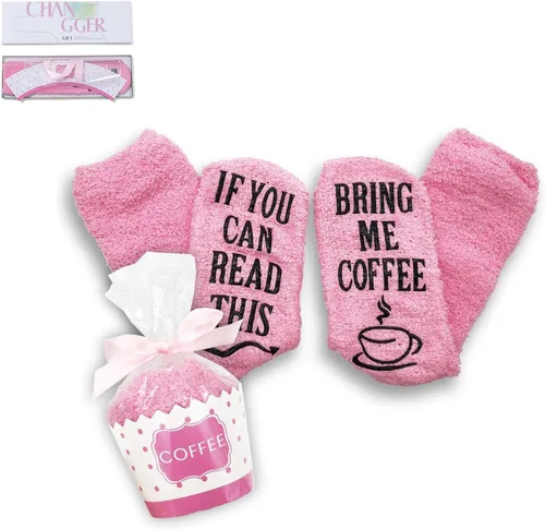 Miniatura 57 de CHANGGER Calcetines unisex con texto en inglés "If You Can Read This Bring Me Some Fuzzy Funny Saying Crew Socks Christmas Unisex Gift