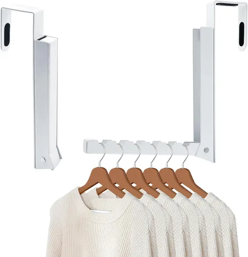 Ganchos para colgar sobre la puerta, gancho para colgar sobre la puerta, estante portátil de secado de ropa para lavandería, estante plegable para