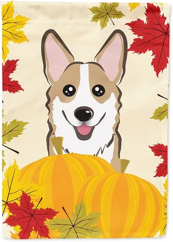 Miniatura 89 de Caroline's Treasures BB2047GF Bandera de jardín de Acción de Gracias Border Collie, bandera decorativa para patio exterior, obras de arte de patio