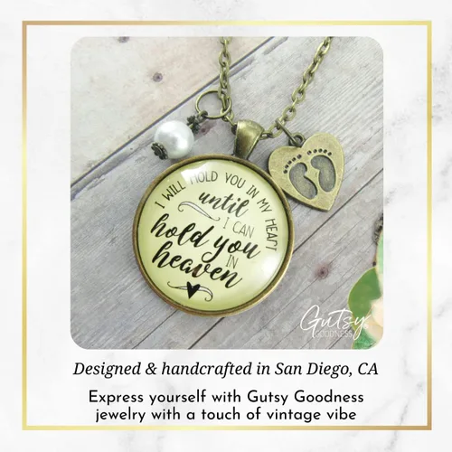 Miniatura 4 de Gutsy Goodness Miscarriage Necklace Comforting Sentimental Handmade Jewelry For Mom - Pendant, Message Card, Keepsake Gift Box