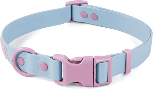 Miniatura 12 de Wolfone - Collar impermeable para perros con hebilla de liberación rápida, collar ajustable lindo para perros, cómodo, resistente, duradero, a Verde