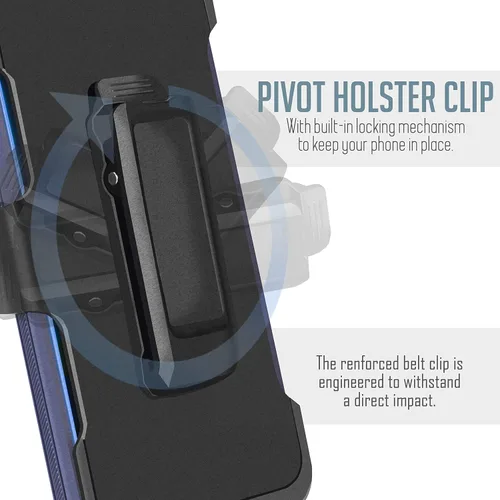Miniatura 8 de Customerfirst for for Boost Mobile Celero 5G+ Plus 2023, funda resistente a prueba de golpes con funda de clip para cinturón con protector