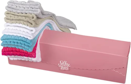 Miniatura 2 de Silky Toes Paquete múltiple de calcetines antideslizantes para bebés, niñas y niños pequeños