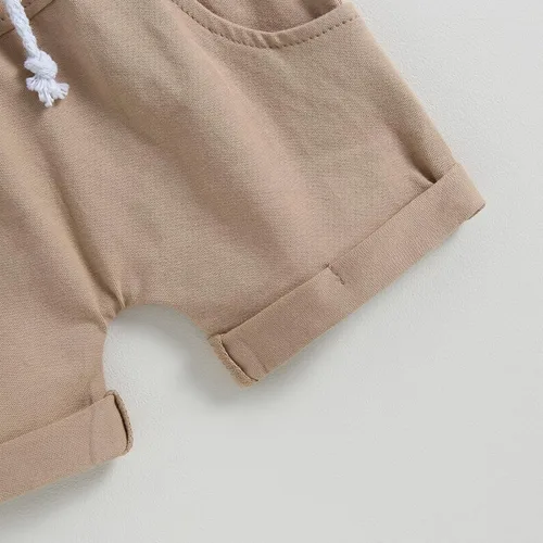 Miniatura 56 de Conjunto de camiseta de manga corta para bebé niño y niña, camiseta de manga corta, pantalones cortos casuales, ropa para recién nacidos, 6, 12, 18