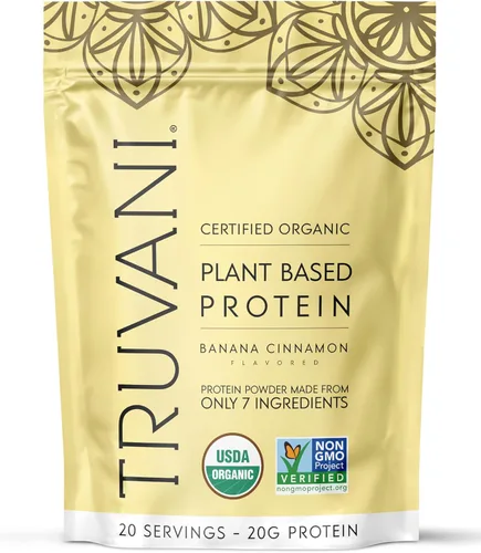 Miniatura 15 de Truvani Proteína en Polvo Vegana de Guisante Vainilla Chai 20g de Proteína Orgánica a Base de Plantas 20 Porciones Keto Sin Gluten