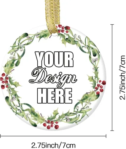 Miniatura 3 de Adornos de Navidad personalizados, colgante de cerámica personalizado con foto, texto/imagen, adorno colgante personalizado para parejas, niños