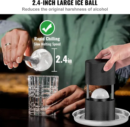 Miniatura 4 de VEVOR Prensa de Bolas de Hielo, Prensa de Bolas de Hielo de 2.4", Kit de Prensa de Bolas de Hielo de Aluminio para Aviación para Esfera de Hielo