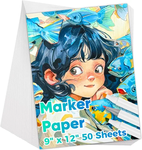 Miniatura 10 de 100 hojas de papel para acuarela, papel blanco de acuarela de 5"x7" a granel, papel de artista de 140 libras/300 g prensado en frío sin ácidos