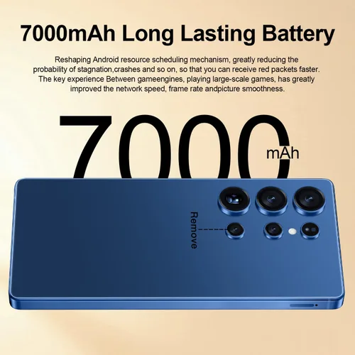 Miniatura 5 de OEJBK I25 Ultra: Powerhouse 16GB/512GB, batería de 2 días de 7000mAh, enorme teléfono Android 14 de 6.99 pulgadas con lápiz capacitivo incorporado