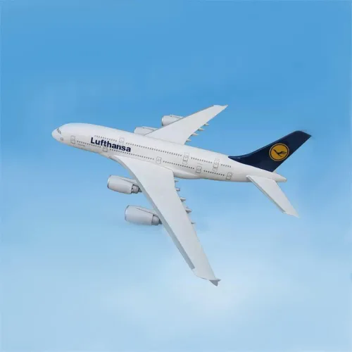 Miniatura 4 de TECKEEN 16 * 10 * 9CM A380 alemán Lufthansa avión avión, modelo de metal fundido a presión modelo de avión