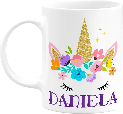 Miniatura 8 de Tazas de café personalizadas, taza de café de unicornio Dabbing con nombre, 11 onzas, regalos de unicornio personalizados