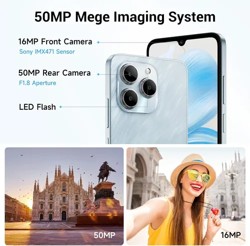 Miniatura 5 de FOSSIBOT Teléfono celular S2 desbloqueado, pantalla FHD+ de 6.72 pulgadas, 20 (8+12 GB) + 256 GB /1 TB TF, batería de 5000 mAh, cámara de 50 MP+16
