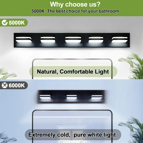 Miniatura 4 de Torondo Lámparas LED de tocador de baño con rotación de 360°, luces acrílicas para baño, modernos accesorios de iluminación de pared sobre espejo