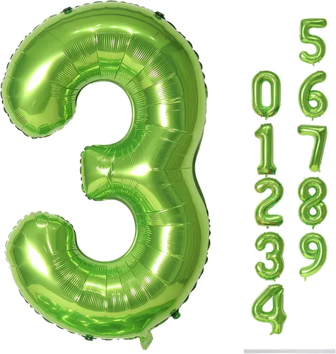 Miniatura 14 de Globo dorado champán con el número 5, globos de aluminio autoinflables grandes de 40 pulgadas del 0 al 9, globo de helio digital 5 dorado claro