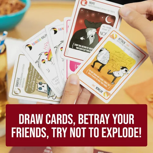 Miniatura 4 de Exploding Kittens Edición original – 2 – 5 jugadores – A partir de 7 años – 15 minutos para jugar – Juego de cartas de alto riesgo – Juego