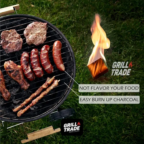 Miniatura 4 de Grill Trade Arrancadores de fuego para estufa de leña, chimenea, fogatas, parrilla, hoguera, barbacoa, 288 piezas cuadrados de inicio