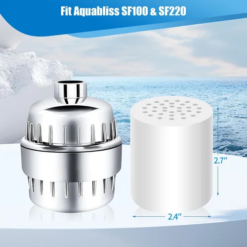 Miniatura 5 de Paquete de 1 cartucho de filtro de ducha de 20 etapas (sin carcasa), universalmente compatible con cualquier diseño similar, filtro de ducha