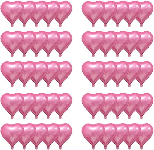 Globos rosados en forma de corazón de 10 pulgadas para cumpleaños, boda, compromiso, día de San Valentín, decoración de fiesta, suministros de