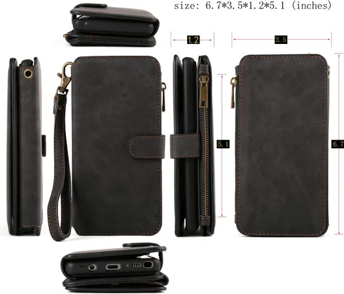 Miniatura 7 de MODOS LOGICOS Funda para Samsung Galaxy Note 8, [Cartera desmontable Folio] [2 en 1] [Almacenamiento de efectivo con cremallera]