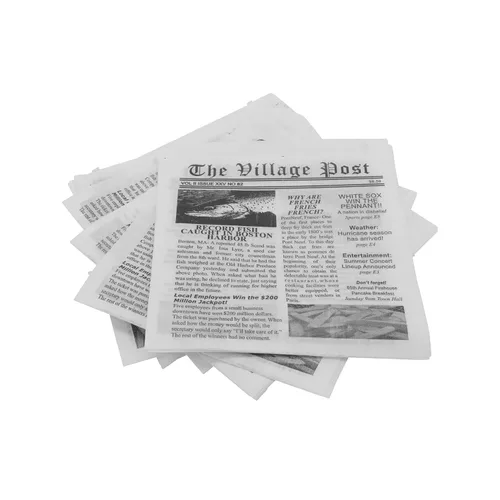 Miniatura 20 de G.E.T. 4-TF1600 - Forro de papel de periódico francés de 12 x 12 pulgadas, blanco seguro para alimentos, contenedor de delicatessen, molino