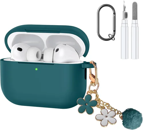 Miniatura 22 de Compatible con funda AirPods Pro 3, bonita funda protectora de silicona para Apple AirPods Pro 3 con kit de limpieza y llavero, accesorios