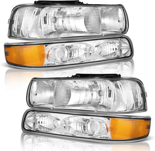 Miniatura 11 de WEELMOTO Juego de faros delanteros para 99-02 Chevy Silverado 1500 2500; para 01-02 Silverado 1500HD 2500HD 3500HD; para 00-06 Tahoe Suburban 1500