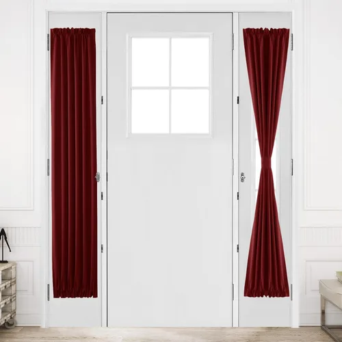 Miniatura 141 de DWCN Cortinas para puerta francesa: cortina térmica con bolsillo para barra para puertas con ventana de vidrio, puertas de cocina y patio
